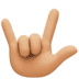 🤟🏼 love-you gesture: medium-light skin tone display on Facebook